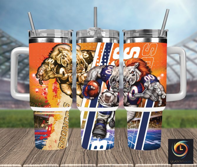 Dynamic Football Lion Stainless Steel Tumbler - Perfect Gift for Sports Fans
