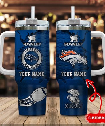 Custom Name Denver Broncos Stanley Cup - Personalized Fan Gift Tumbler