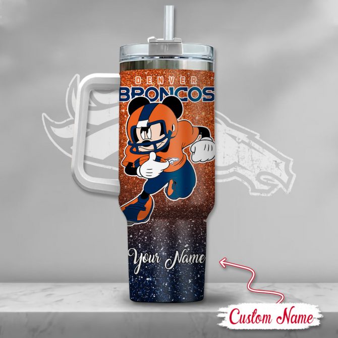 Personalized Denver Football Team Tumbler with Iconic Mouse Design - Image 3