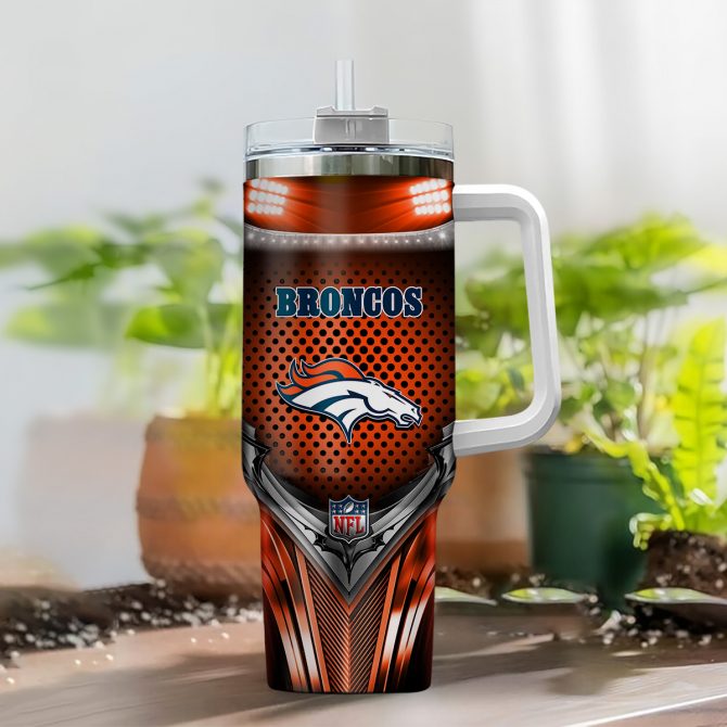 Customizable Broncos Fan Tumbler with Handle - Show Your Team Spirit! - Image 2