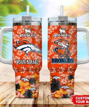 Customizable Tropical Floral NFL Team Tumbler - Perfect Gift for Fans