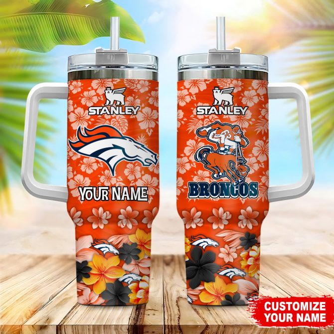 Customizable Tropical Floral NFL Team Tumbler - Perfect Gift for Fans