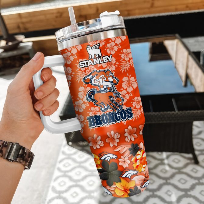 Customizable Tropical Floral NFL Team Tumbler - Perfect Gift for Fans - Image 3