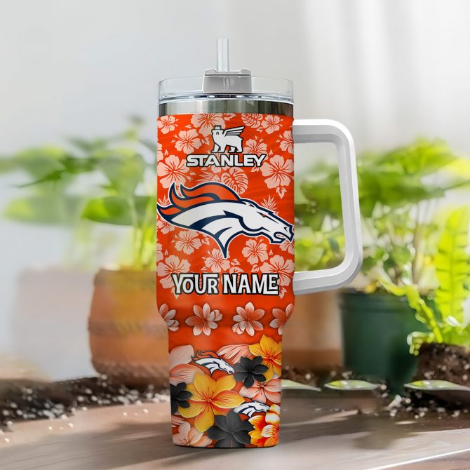 Customizable Tropical Floral NFL Team Tumbler - Perfect Gift for Fans - Image 2