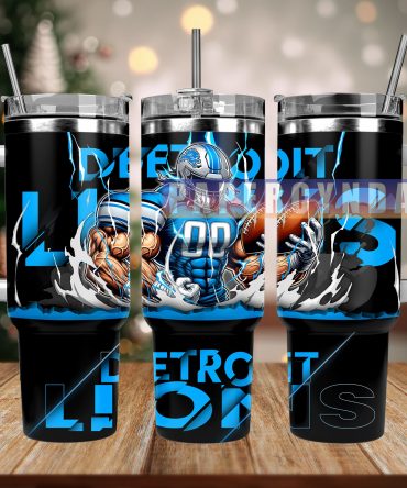 Detroit Lions Football Tumbler Mug with Handle - Perfect Gift for Fans