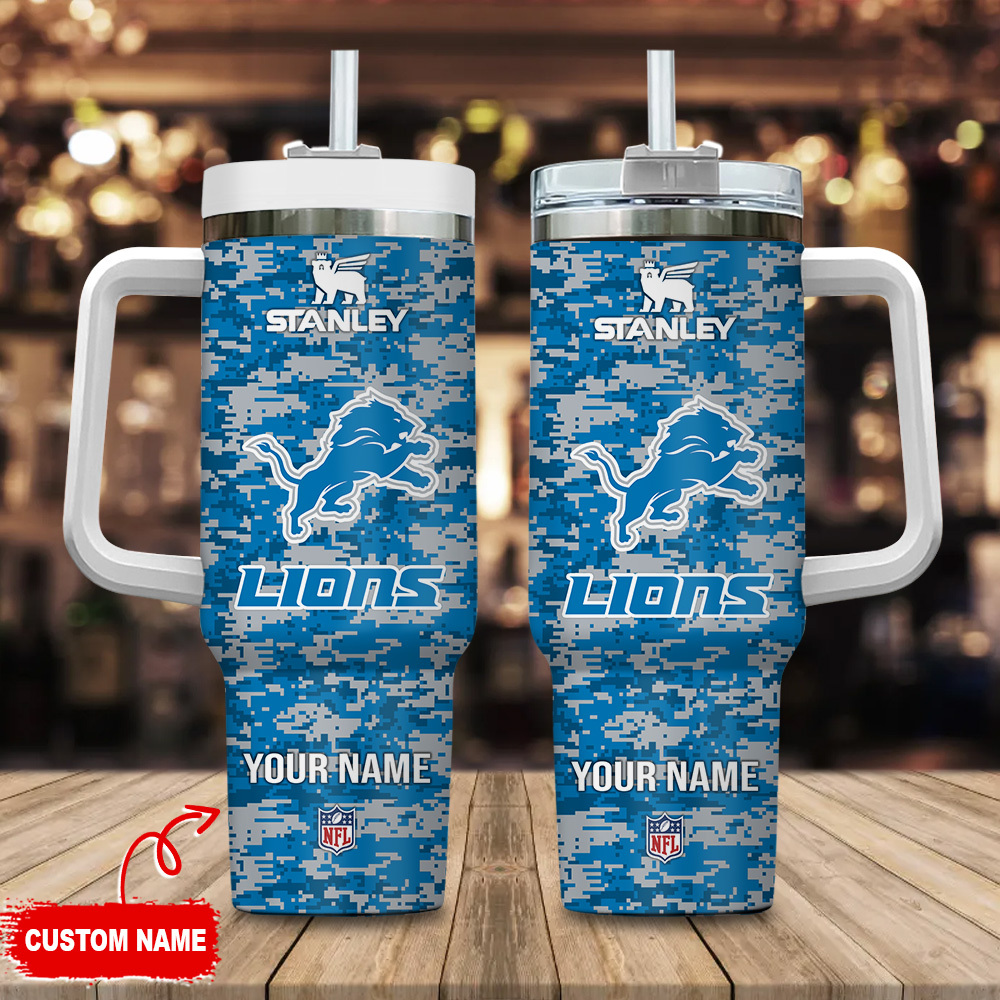 Custom NFL Team Tumbler with Handle - Personalized Fan Gift