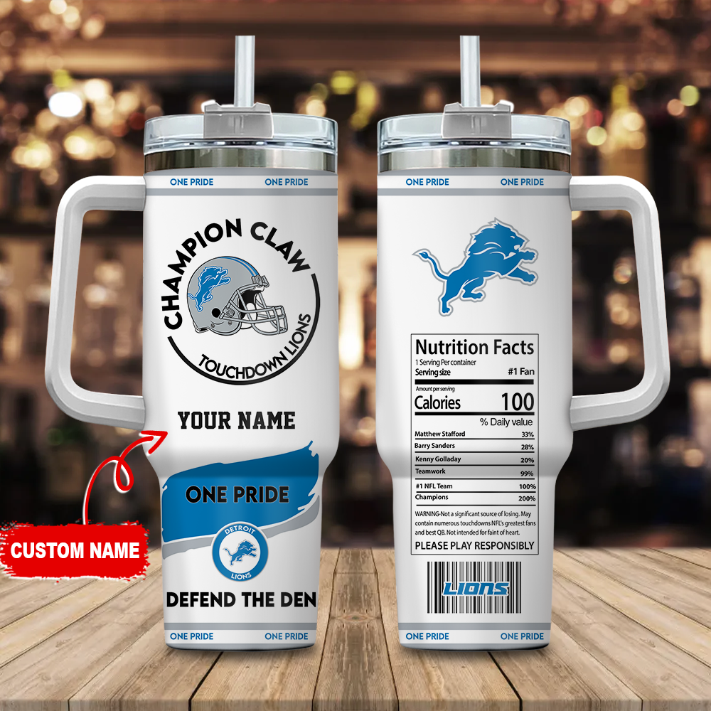 Customizable Champion Claw Lions Tumbler - Show Your Pride!