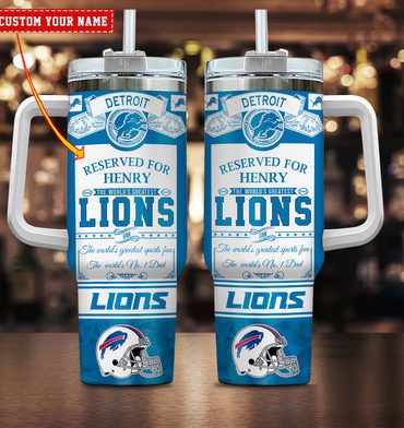 Customizable Detroit Lions Tumbler - Personalize with Your Name