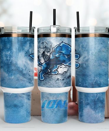 Durable Blue Lion Graphic Tumbler with Handle - Perfect for Hot & Cold Beverages