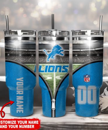Customizable NFL Team Tumbler with Handle - Add Your Name & Number