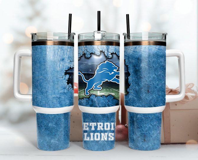 Detroit Lions Tumbler - Insulated Travel Mug for Football Fans