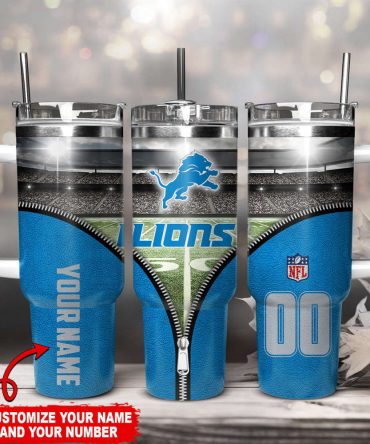 Custom NFL Team Tumbler with Handle - Personalize with Your Name & Number