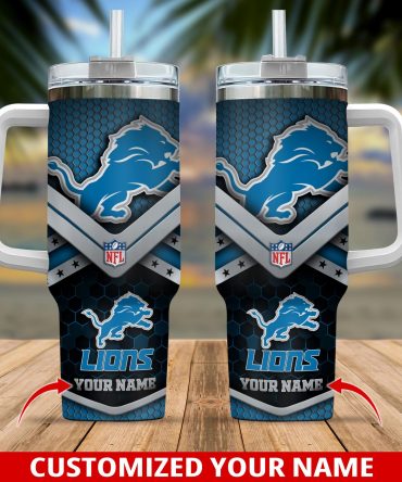 Customizable NFL Team Tumbler with Handle - Personalized Name