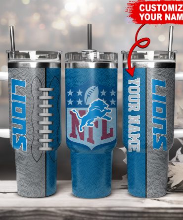 Custom NFL Team Tumbler with Handle - Personalized Gift for Football Fans