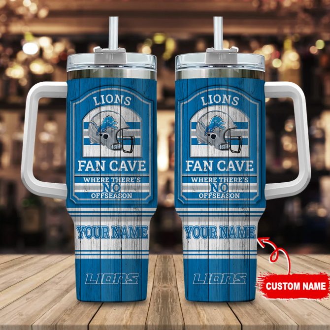 Customizable Lions Fan Cave Mug with Handle – Perfect Gift for Football Enthusiasts