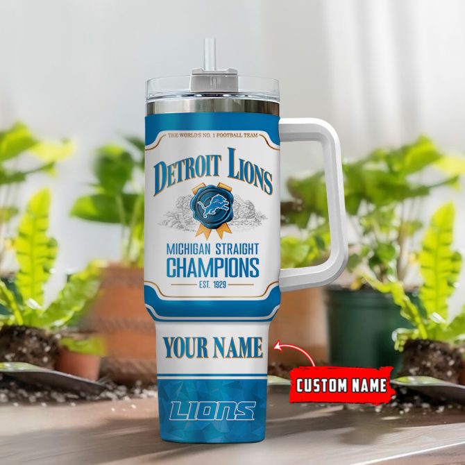 Personalized Detroit Lions Championship Mug with Custom Name - Perfect Gift for Fans - Image 2