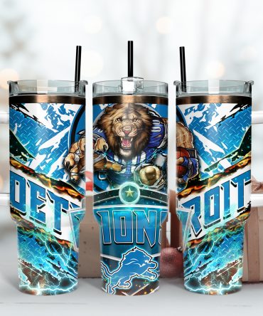 Lion-Themed Insulated Tumbler with Handle - Perfect for Fans & Hot/Cold Drinks