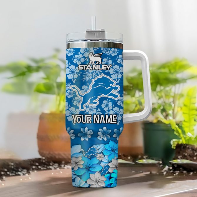 Personalized Floral Sports Tumbler with Handle & Straw - Customize Your Name - Image 2