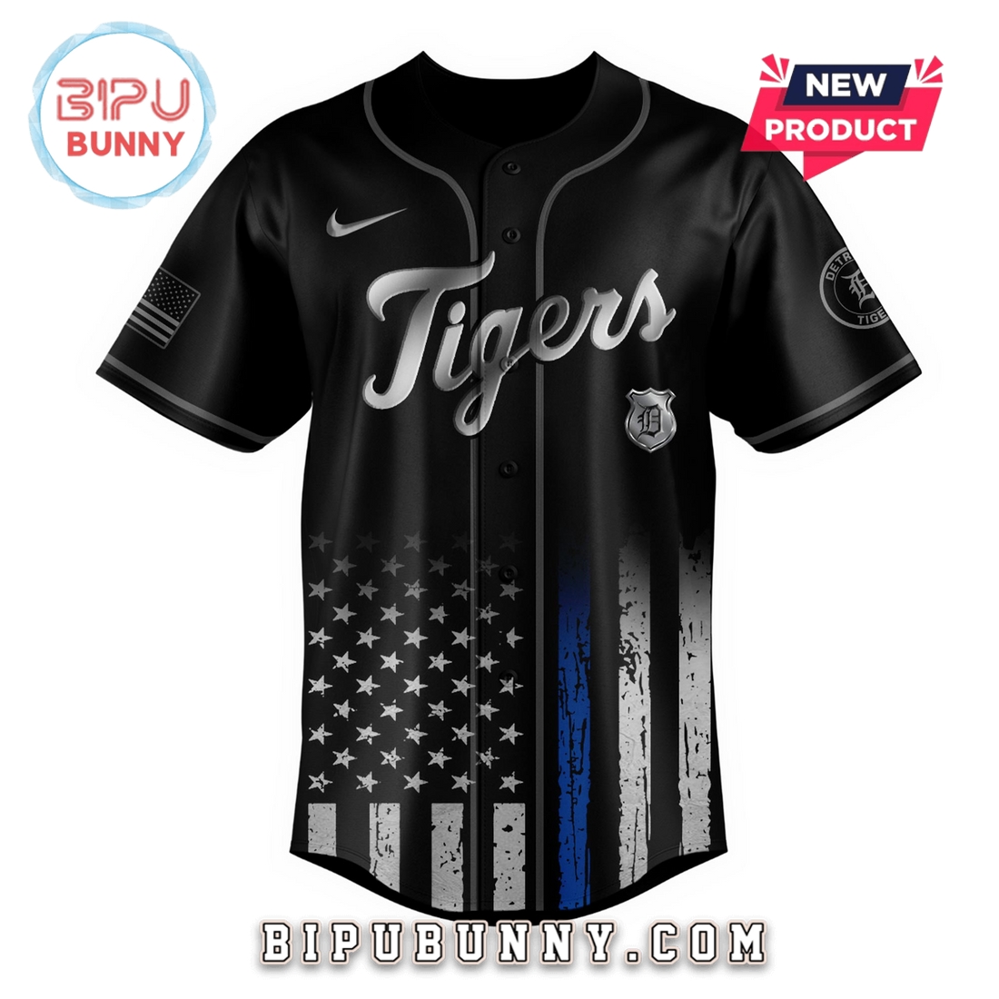 Detroit Tigers MLB x Law Enforcement Night Baseball Jersey - Image 2