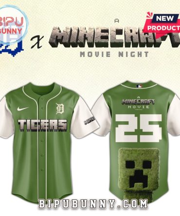 Detroit Tigers MLB x Minecraft Movie Night Baseball Jersey