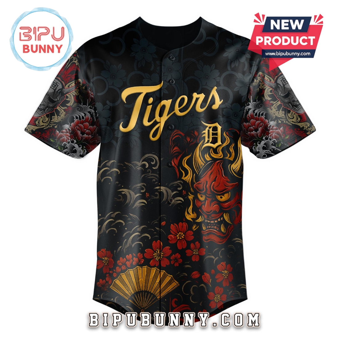 Detroit Tigers MLB x Yakuza Bloodline Baseball Jersey - Image 2