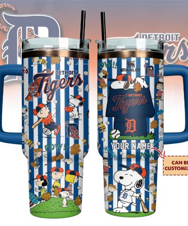 Detroit Tigers x Peanuts Custom Stanley Cup 40 oz 30 oz Tumbler With Handle