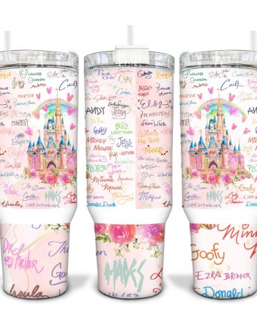Magical Castle Tumbler with Iconic Signatures - 40oz Insulated Travel Mug
