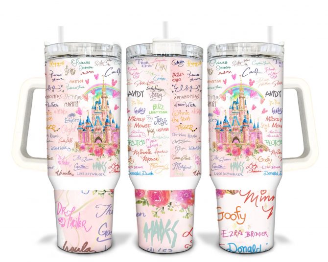 Magical Castle Tumbler with Iconic Signatures - 40oz Insulated Travel Mug