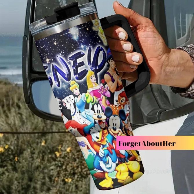 Magical Characters Travel Mug – Disney-Inspired Insulated Tumbler - Image 3