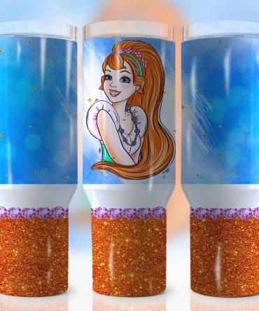 Enchanting Princess Glitter Tumbler with Straw - Perfect for Kids & Fantasy Lovers