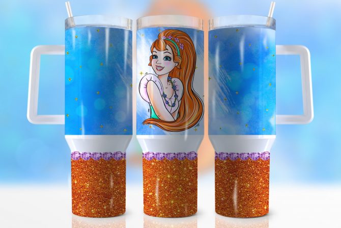 Enchanting Princess Glitter Tumbler with Straw - Perfect for Kids & Fantasy Lovers