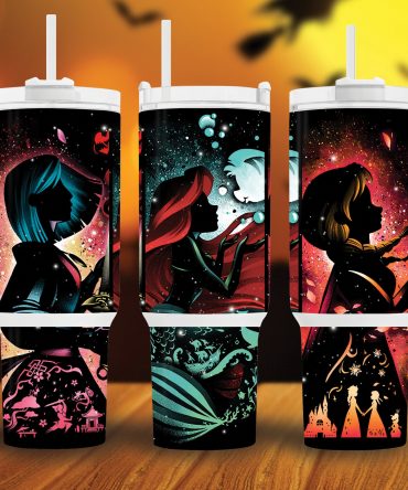 Enchanting Fantasy Art Tumblers - Set of 3 Insulated Cups with Handles & Straws