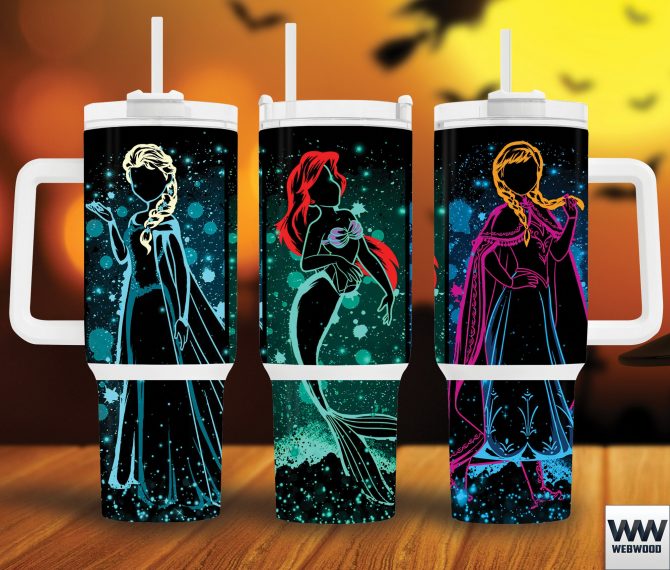 Magical Princess-Themed Insulated Tumbler Set with Straws - 3 Pack