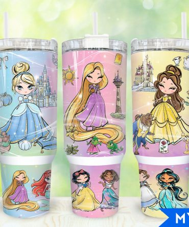 Enchanting Princess Tumbler Set - Magical Hydration with Style
