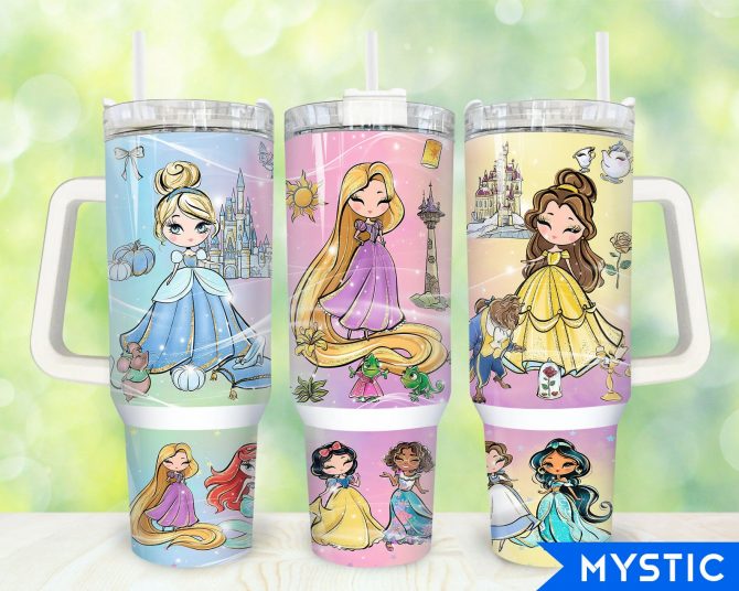 Enchanting Princess Tumbler Set - Magical Hydration with Style