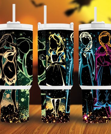 Enchanting Princess Silhouette Tumbler - Perfect Gift for Disney Fans