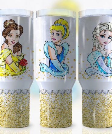 Enchanting Princess Glitter Travel Mug – Stay Hydrated in Style!