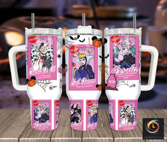 Wickedly Stylish Villain Tumblers - Cruella, Evil Queen & Ursula Designs
