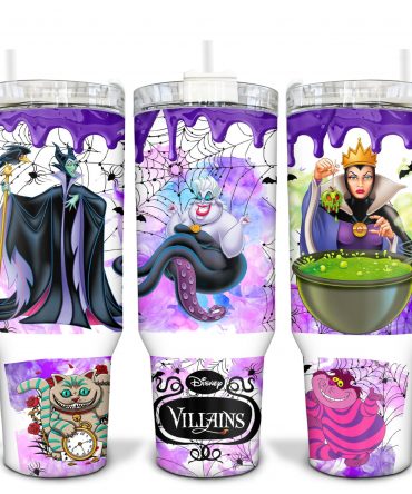 Disney Villains Tumbler Cup - Maleficent, Ursula & Evil Queen Design