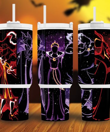 Enchanting Villains Tumbler Set - Double-Walled Insulated Drinkware with Lids & Straws