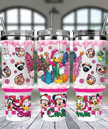 Festive Holiday Tumbler - Christmas Cartoon Characters 40oz