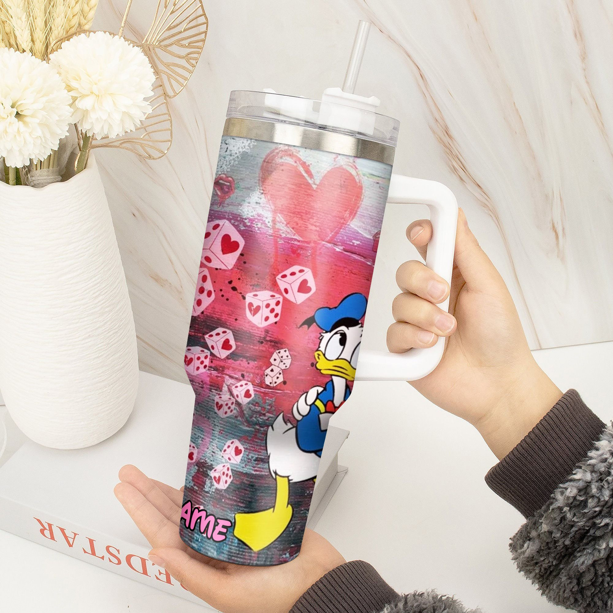 Personalized Cartoon Character Tumbler - Custom Name Design, 40oz Insulated Cup - Image 4