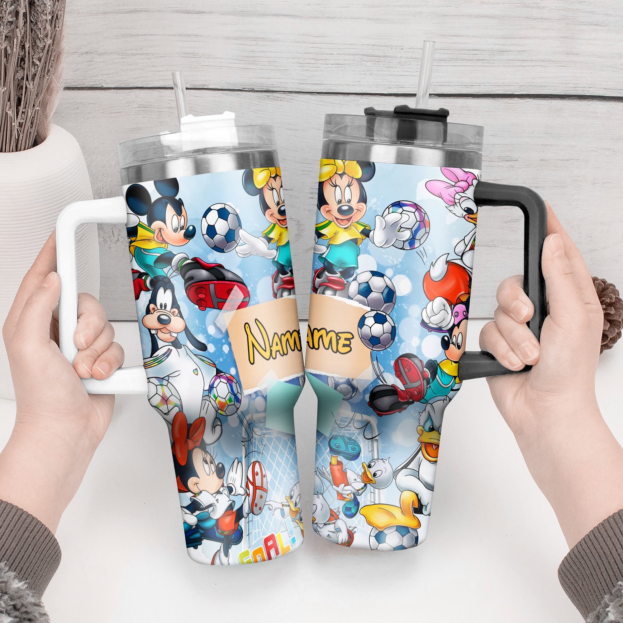 Personalized Cartoon Soccer Tumbler – Fun Custom Gift for Kids & Fans - Image 2