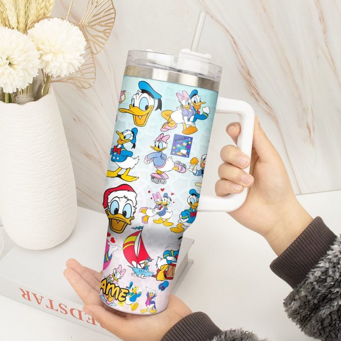 Personalized Cartoon Character Tumbler - Custom Name Gift Mug - Image 2