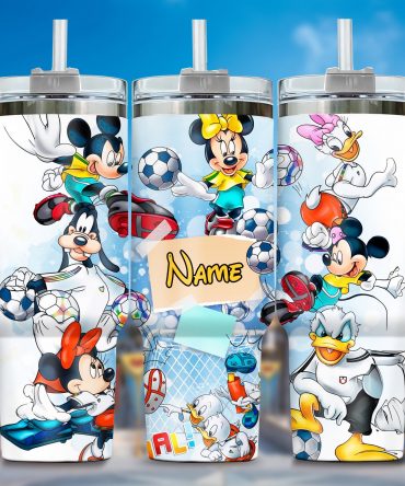Personalized Cartoon Soccer Tumbler – Fun Custom Gift for Kids & Fans