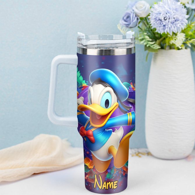 Vibrant Cartoon Character Tumbler with Personalized Name - Fun and Functional - Image 3