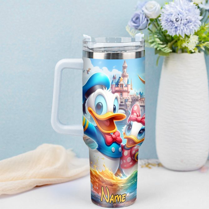 Personalized Cartoon Character Tumbler with Straw - Fun & Colorful Design - Image 3