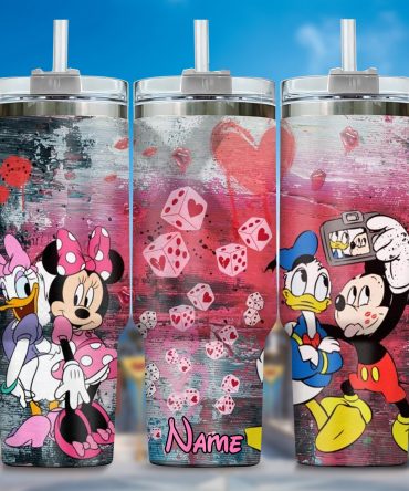 Personalized Cartoon Character Tumbler - Custom Name Design, 40oz Insulated Cup