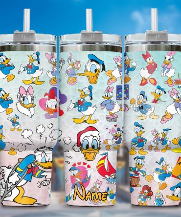 Personalized Cartoon Character Tumbler - Custom Name Gift Mug