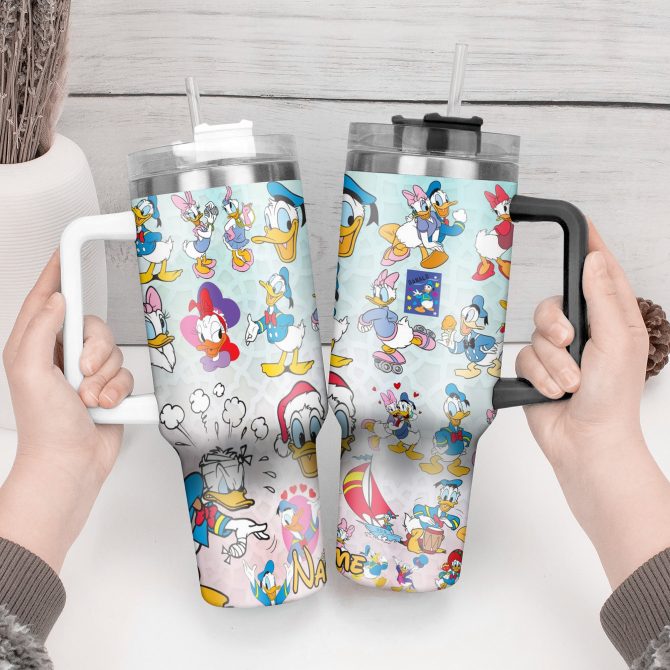 Personalized Cartoon Character Tumbler - Custom Name Gift Mug - Image 3